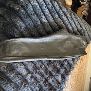 a new day Black leather look leggings, size medium
